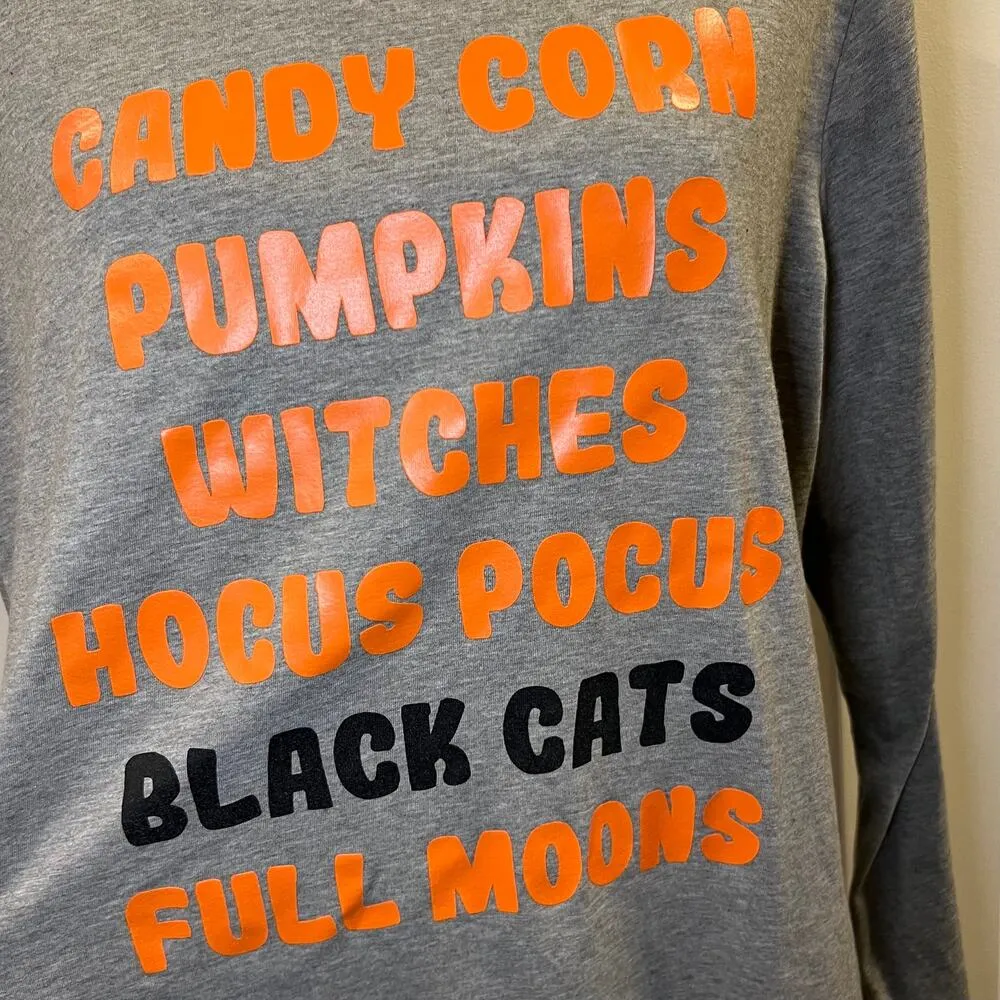 Celebrate Women's Halloween Long Sleeve Tee Shirt Size XXXL Gray - Image 4