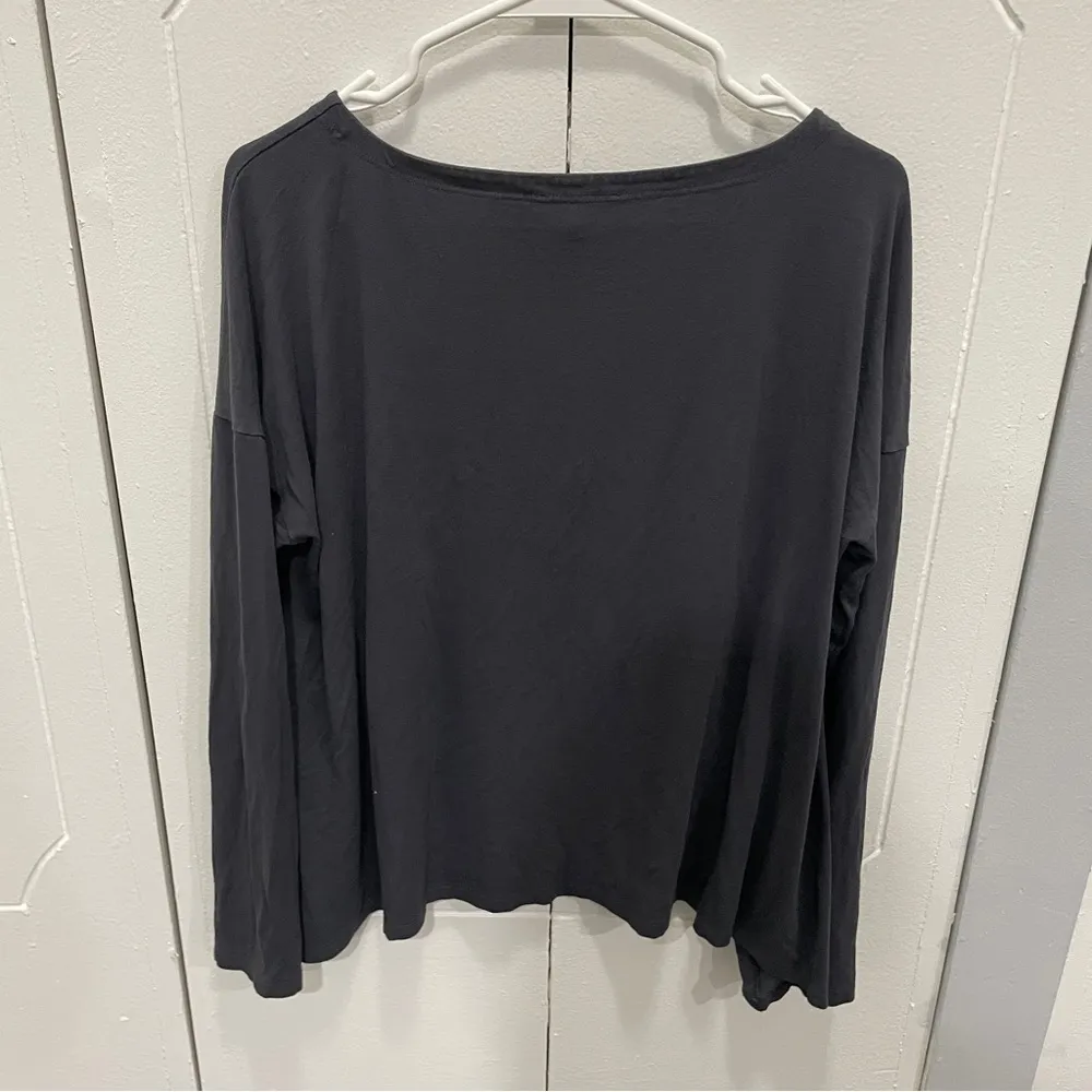 Eileen Fisher Grey Long Sleeve Shirt - Image 2