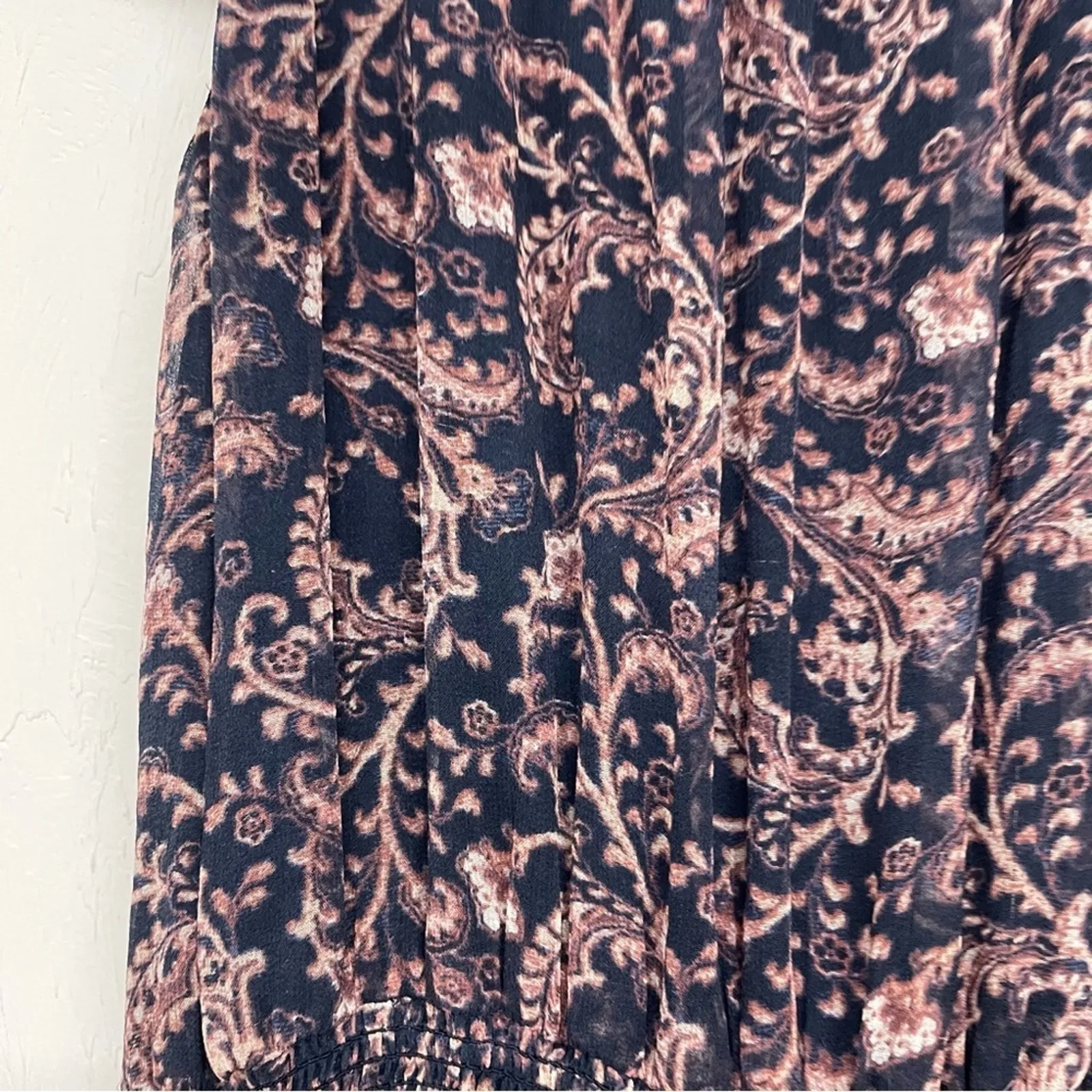 Joie Purple Blue Paisley Silk Ruffled High Low Dress Womens S Coquette Romantic - Image 11