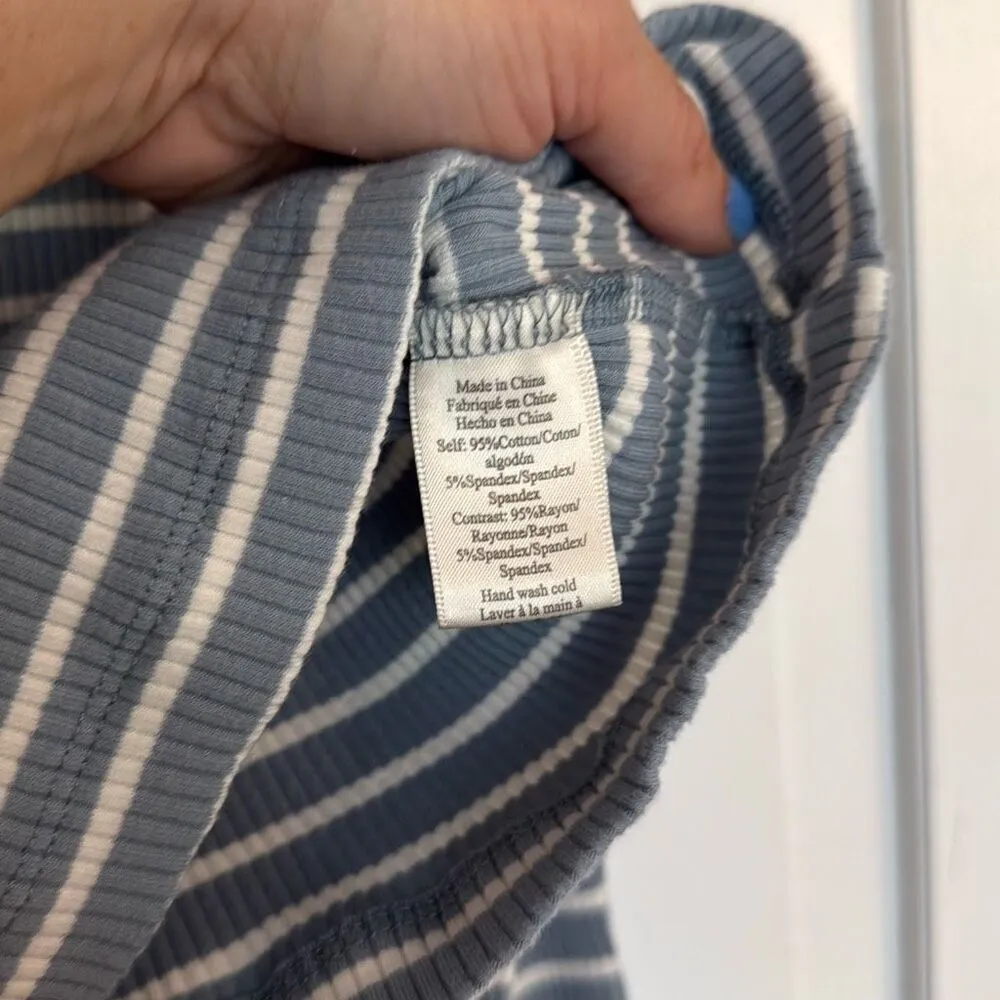 Anthropologie Porridge striped puff sleeve tie neck blouse xl - Image 5