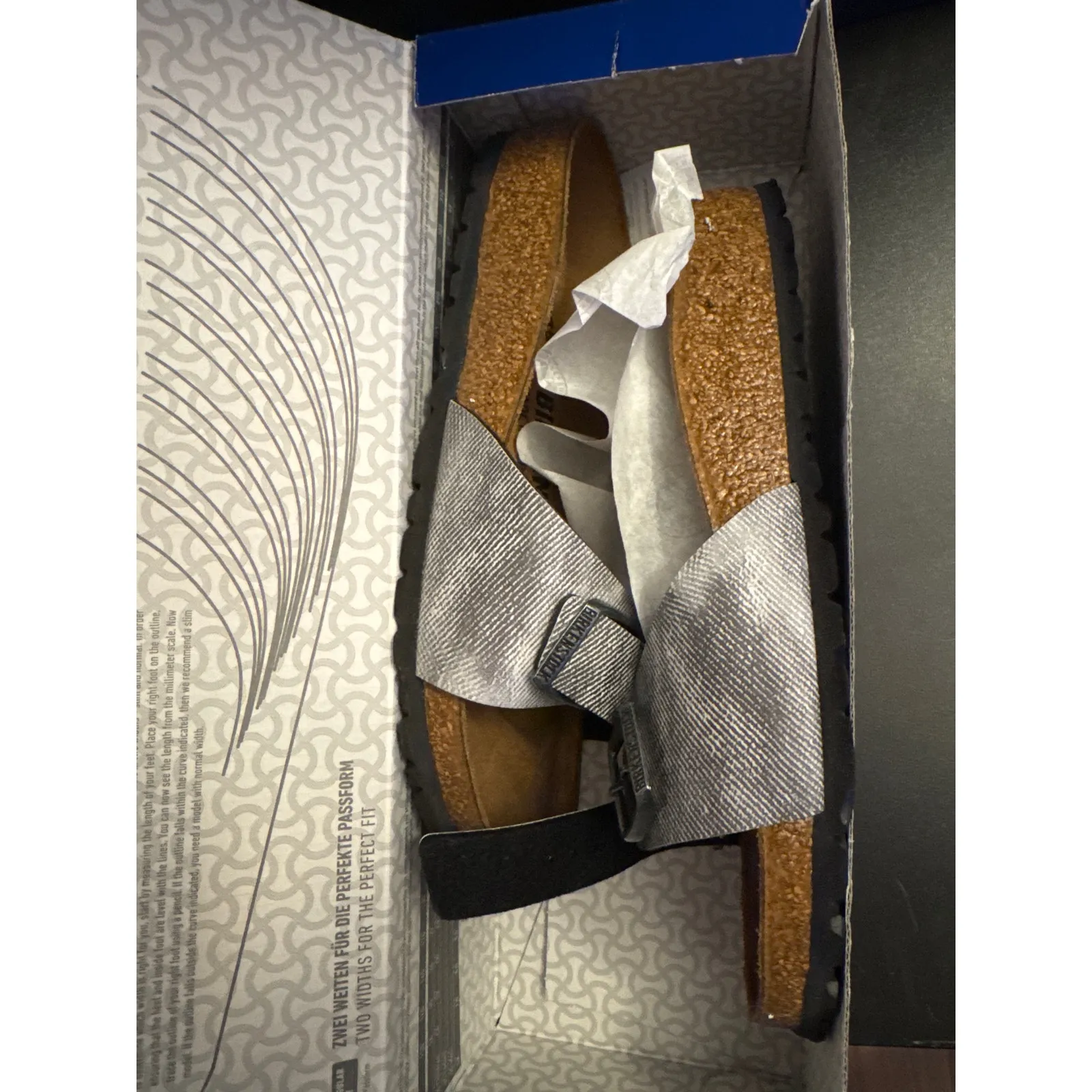  •NEW• Birkenstock Madrid Sandal • EU35 Narrow • Jeans Washed Out Gray - Image 3