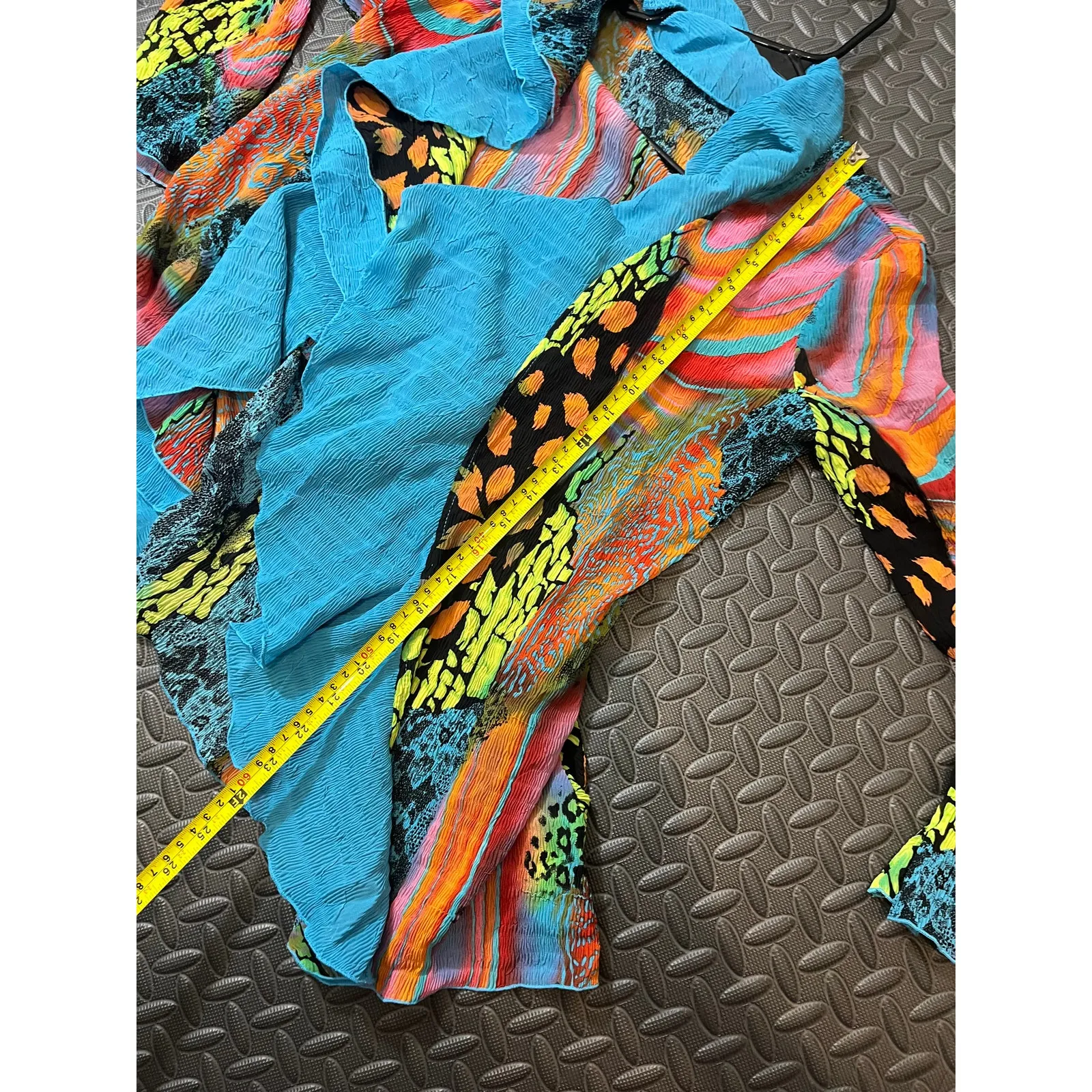 Rossi Roma Italy Womens Cardigan Animal Print Sea Abstract Fairy Art Size Medium - Image 7