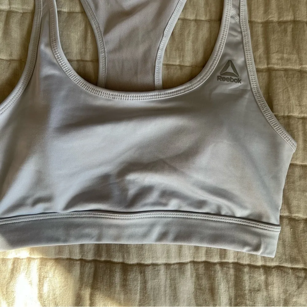 Reebok White Racerback Sports Bra Size Small - Image 5