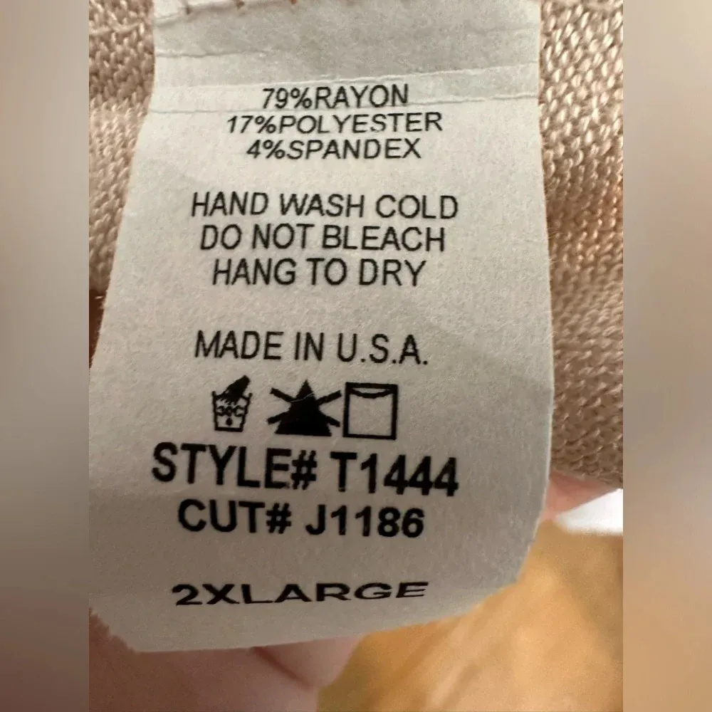 P&Rose Natalie long sleeve cream Aztec print long leeve pullover shirt Blue Size 2X - Image 4