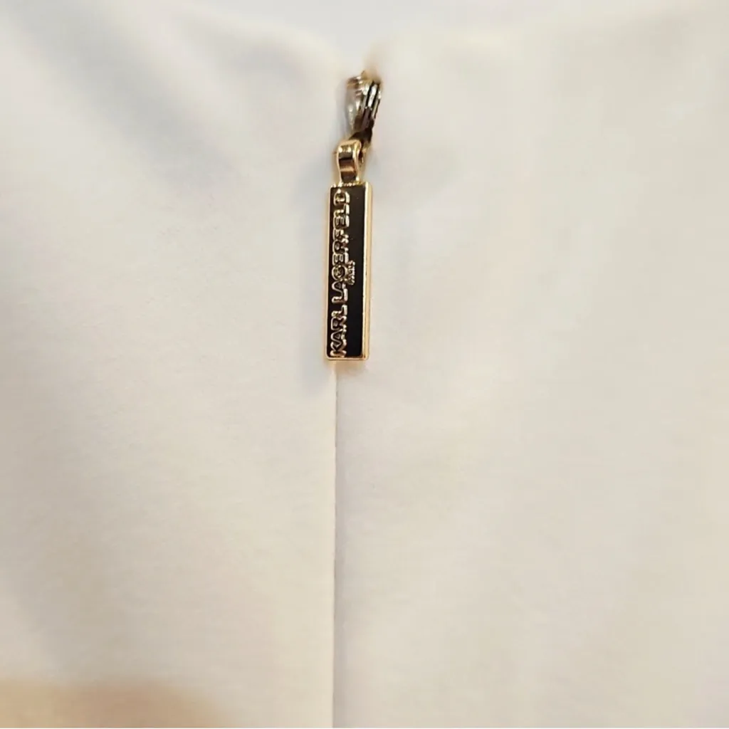 NWT Karl Lagerfeld White Sleeveless Dress with diamond bow embellishment. Size 6 - Image 10