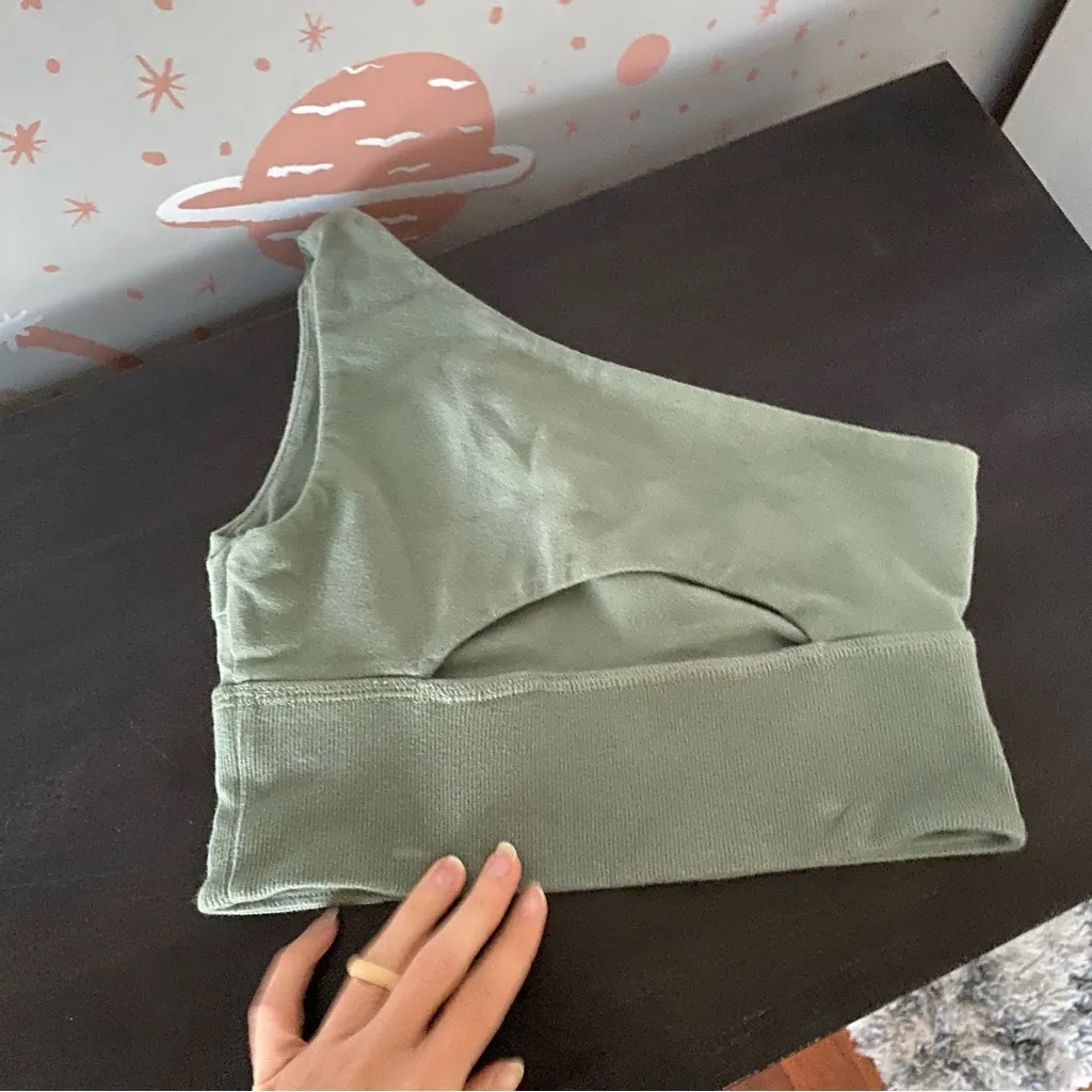 Bandier One Shoulder Long Line Sports Bra Size XXS - Image 6