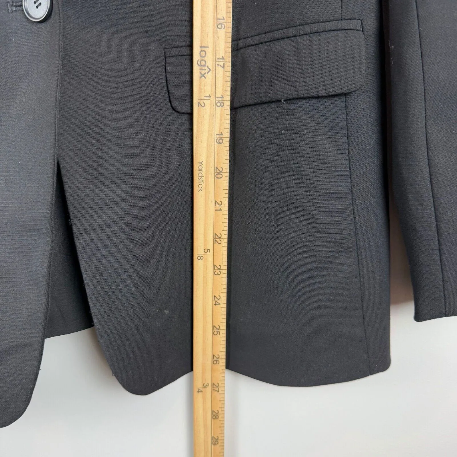 Loft Blazer Women's 8 Petite Black One Button‎ Collared Professional Work Career - Image 9