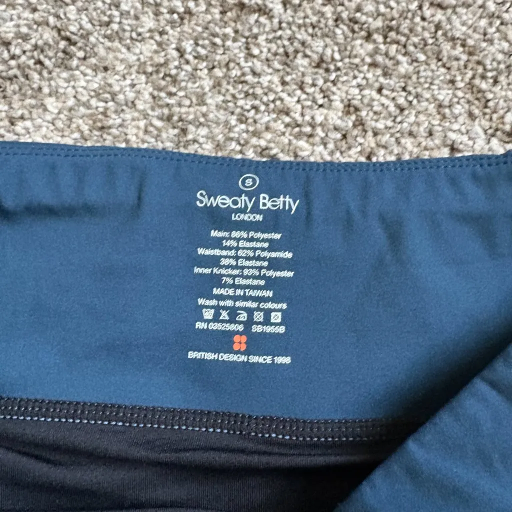 Sweaty Betty Shorts Athletic Womens Paisley Print Blue Small - Image 5