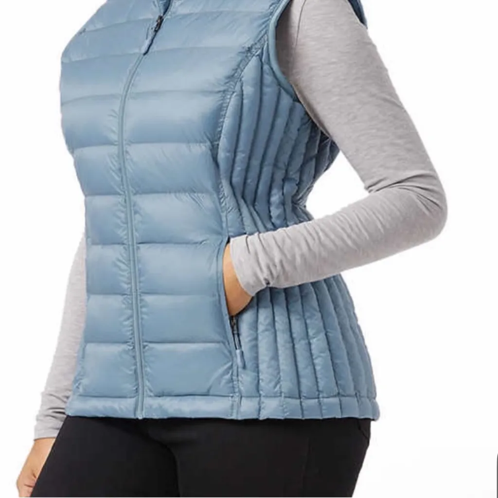 NWT 32 Heat sackable Women's Blue Puffer Vest. Color Citadel. Size medium - Image 2