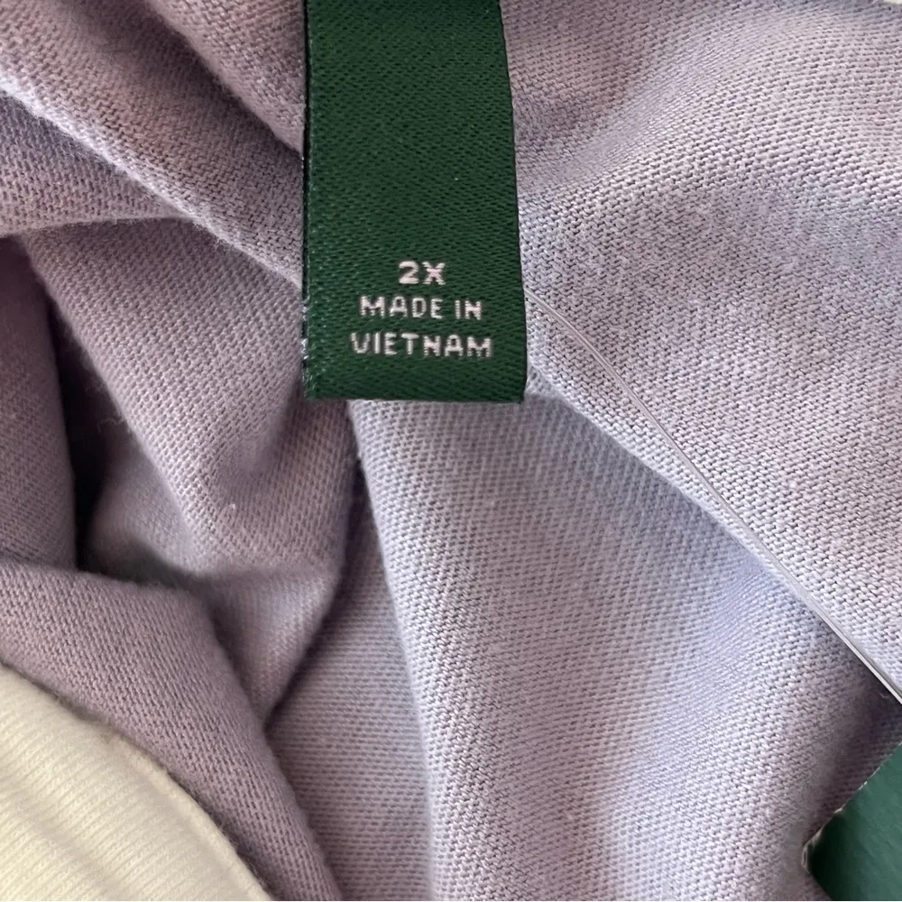 Wild Fable Size 2X Lilac Short Sleeve Cropped Top w/Collar and 3 Button … - Image 7