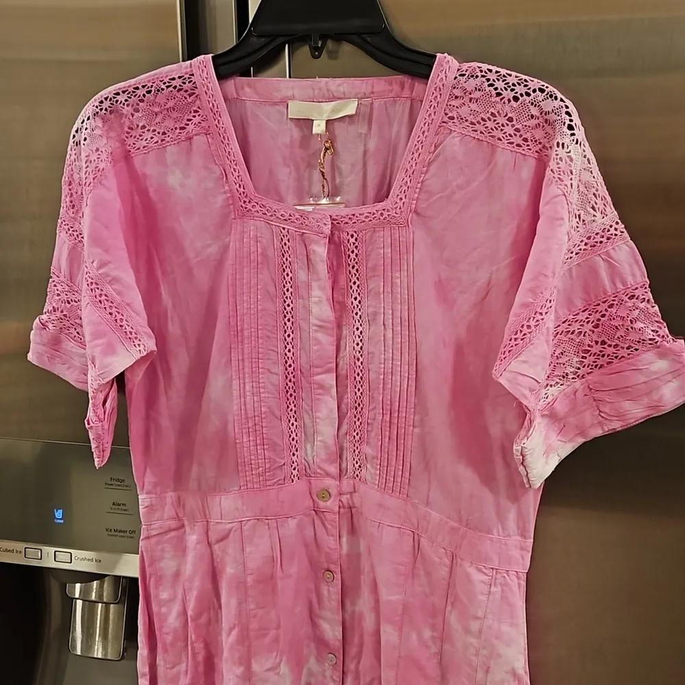 💕LOVESHACKFANCY💕 Edie Midi Dress ~ Begonia Hand Dye Medium M NWT - Image 12