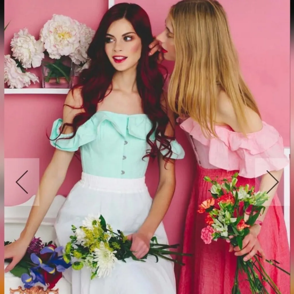 Corset Story Victorian off the shoulder corset mint NEW Fits 26 - Image 4