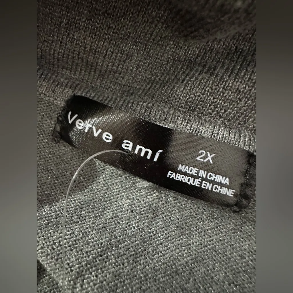 NWT Verve Ami Gray and Black Off-Shoulder Sweater 2X - Image 8