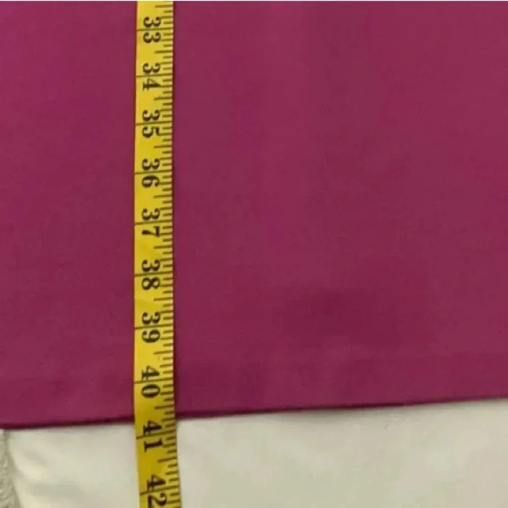 Talbots Midi Dress Orange & Pink Color Block Sleeveless Size 12 Stretchy Large - Image 5