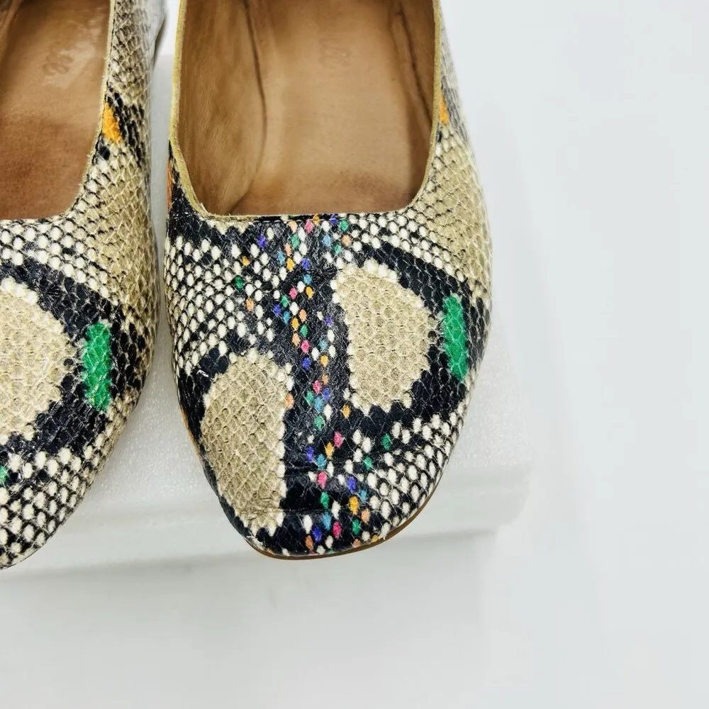 Madewell The Cory D-Orsay Flat Snake Embossed Leather Women’s Size 6 Slip On - Image 3