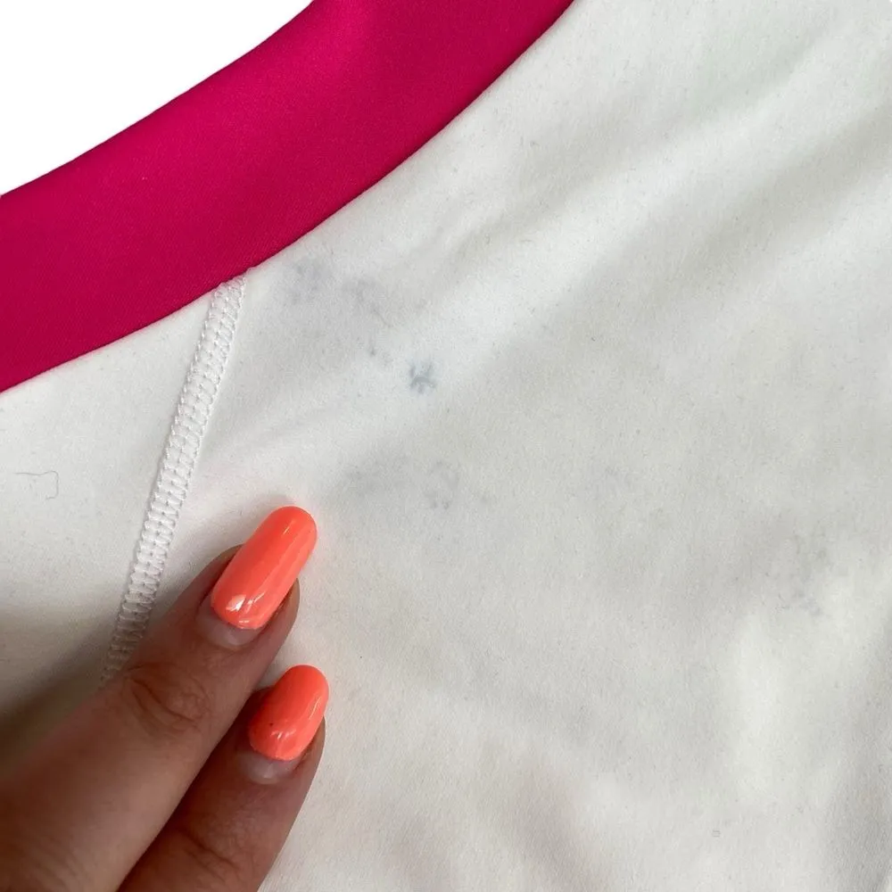 Solid & Stripe Sport Women’s S Trek High Neck Zip Front Sports Bra White Sporty - Image 8