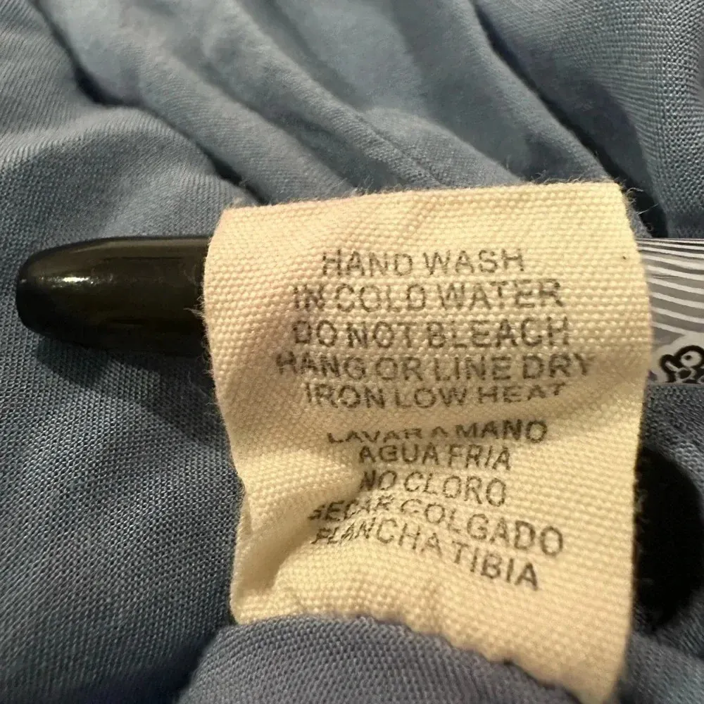 Dainty Hooligan Blue Floral Halter dress w/open back  Size Small - Image 6