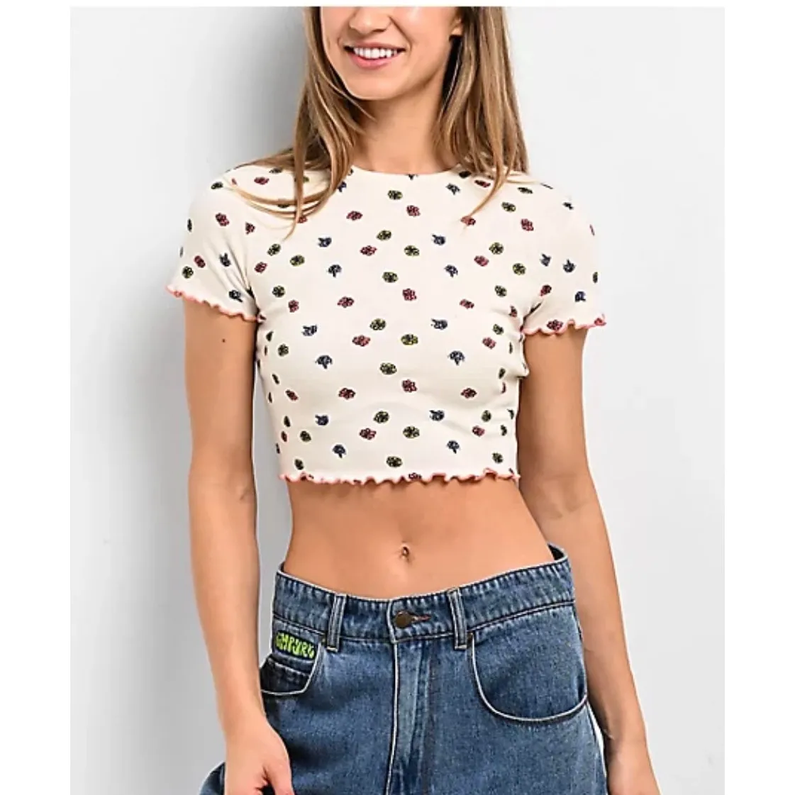 Zine from Zumiez Angie Ditsy Birch Crop T - Image 2