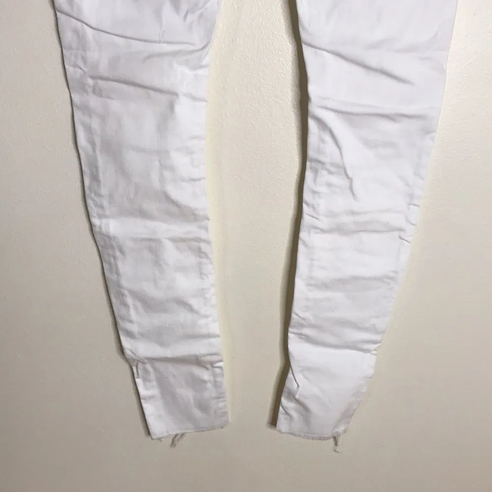 One teaspoon Hoodlums mid waist stretched fitted bow leg white jeans size 27 - Image 10