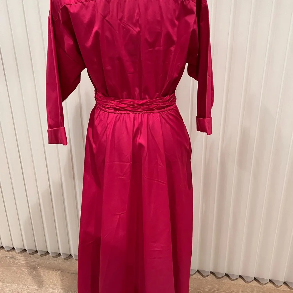 Vintage Shirt Dress with braided Belt sunshine and star shine Pink Size undefined - Image 2