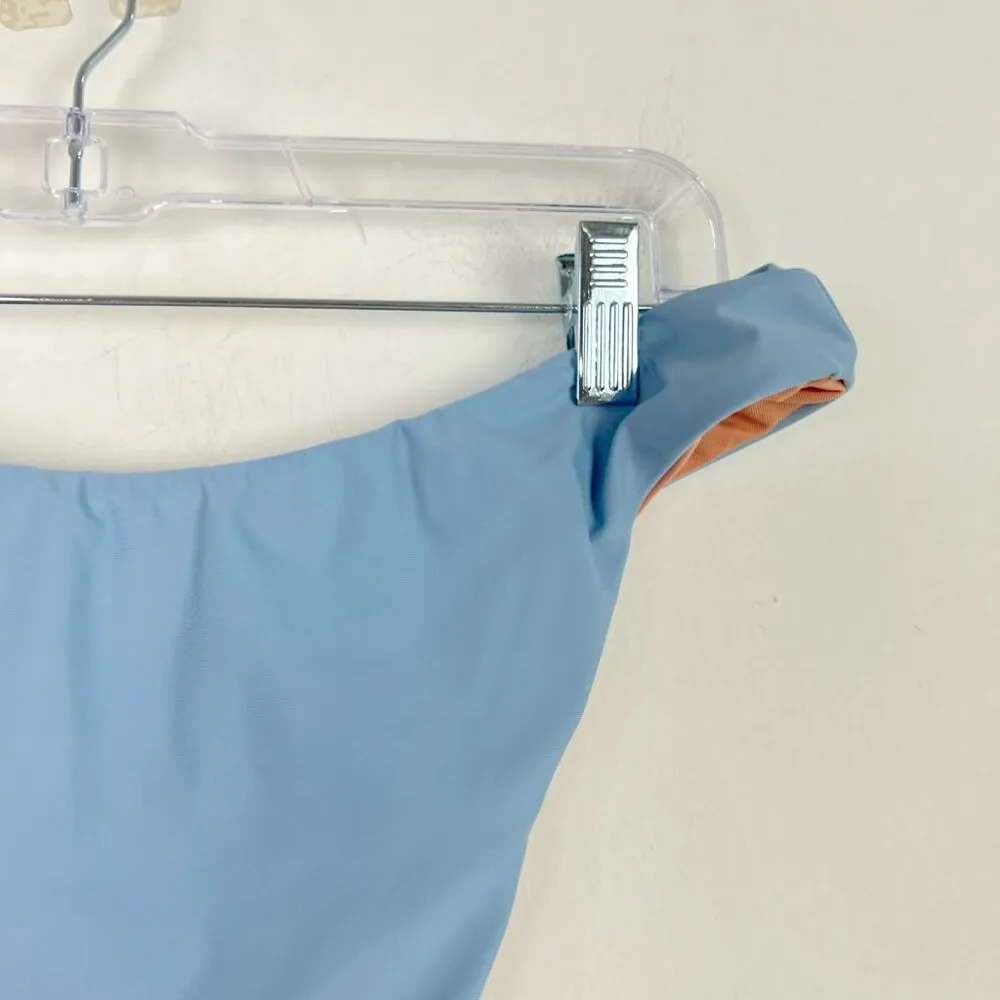 NWT J. Crew Curved-Waist Cheeky Bikini Bottom Blue Size Medium M NEW - Image 10