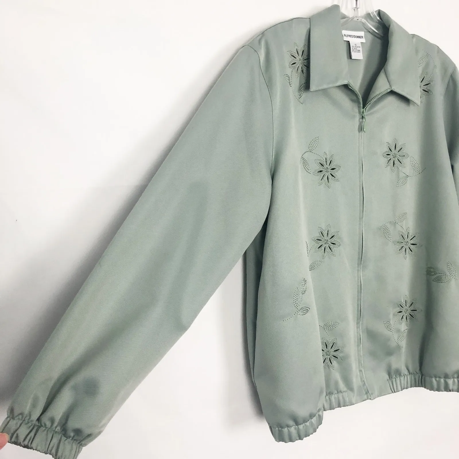 Alfred Dunner  Embroidered Full Zip Jacket Size 12 - Image 6