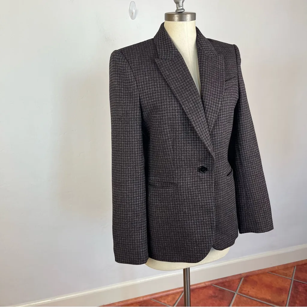 Equipment Jeanne Wool Blend Houndstooth Blazer - Image 2