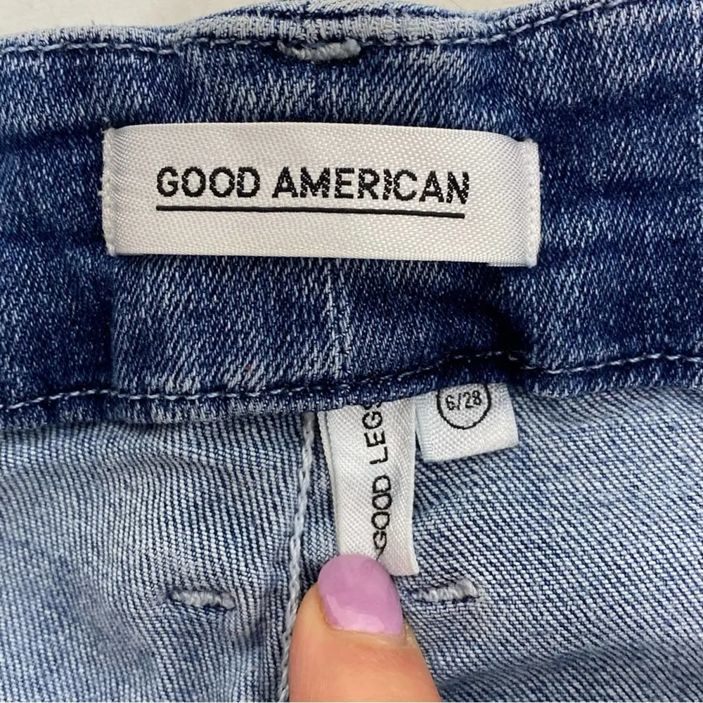Good American Good Legs Distressed Skinny Jeans High Rise 6/28 - Image 4