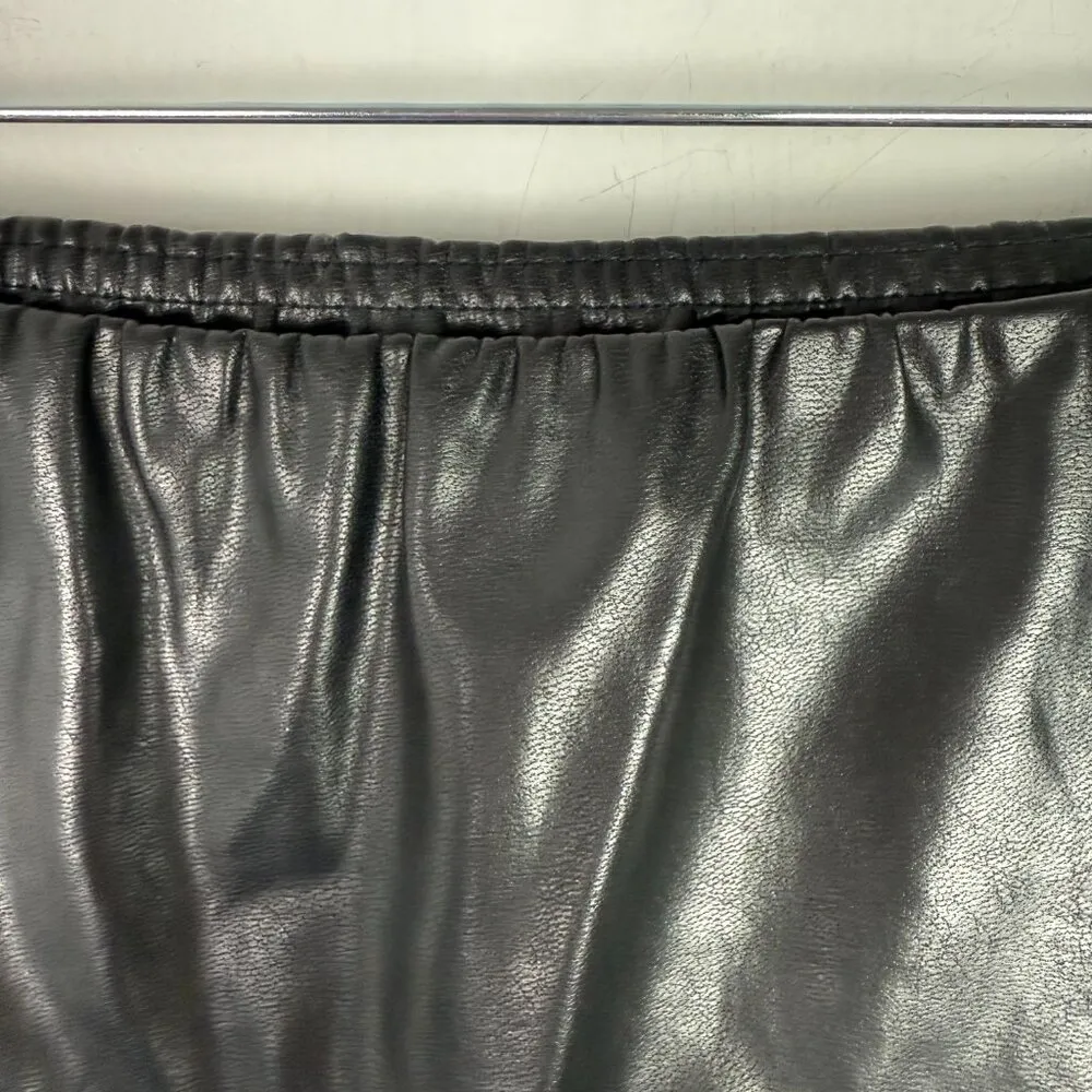 Aritzia Wilfred Free Daria Pant High-Waisted Vegan Leather Leggings Black Small - Image 4