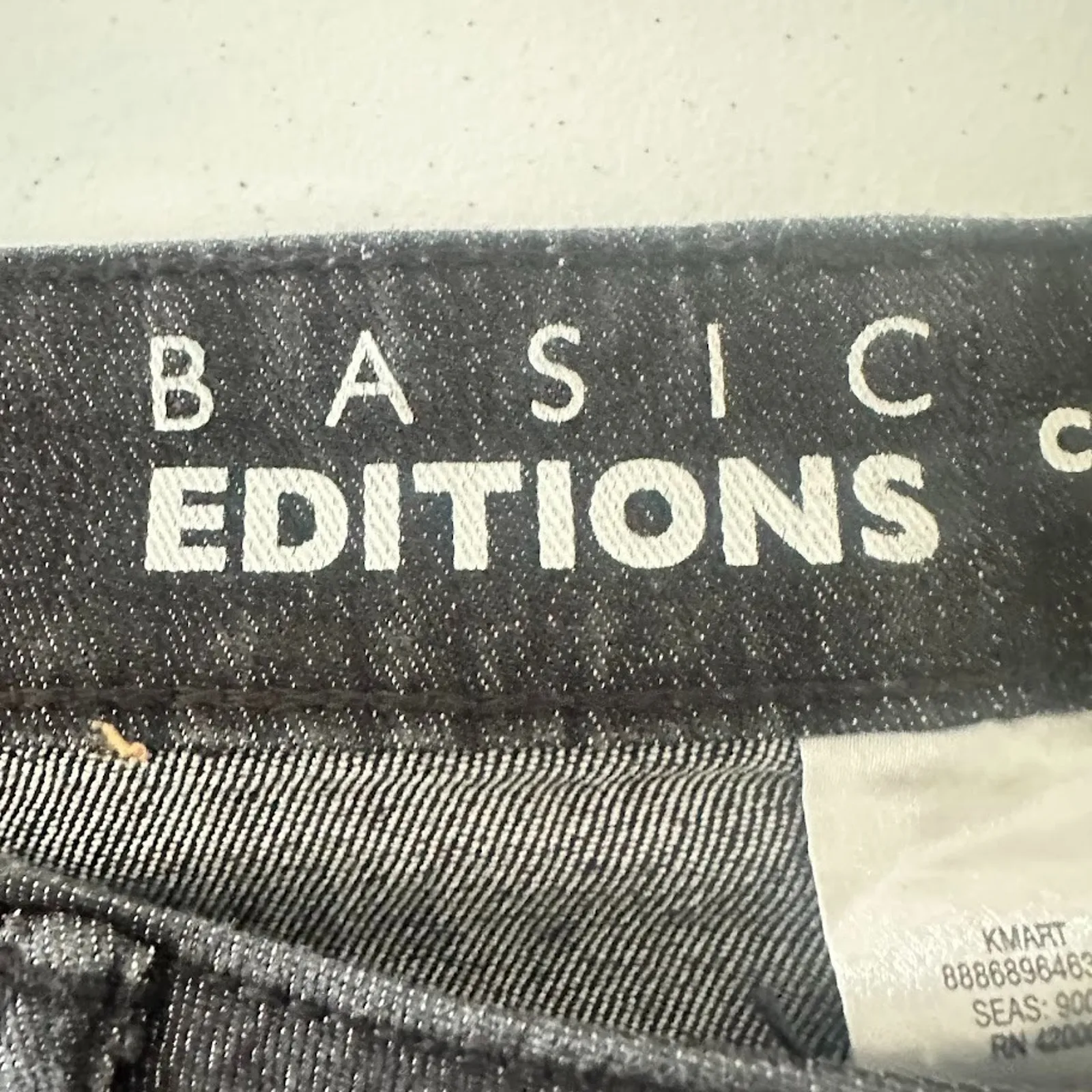 Denim 24/7 Womens Straight Jeans Size 22W Black Stretch High Rise - Image 4