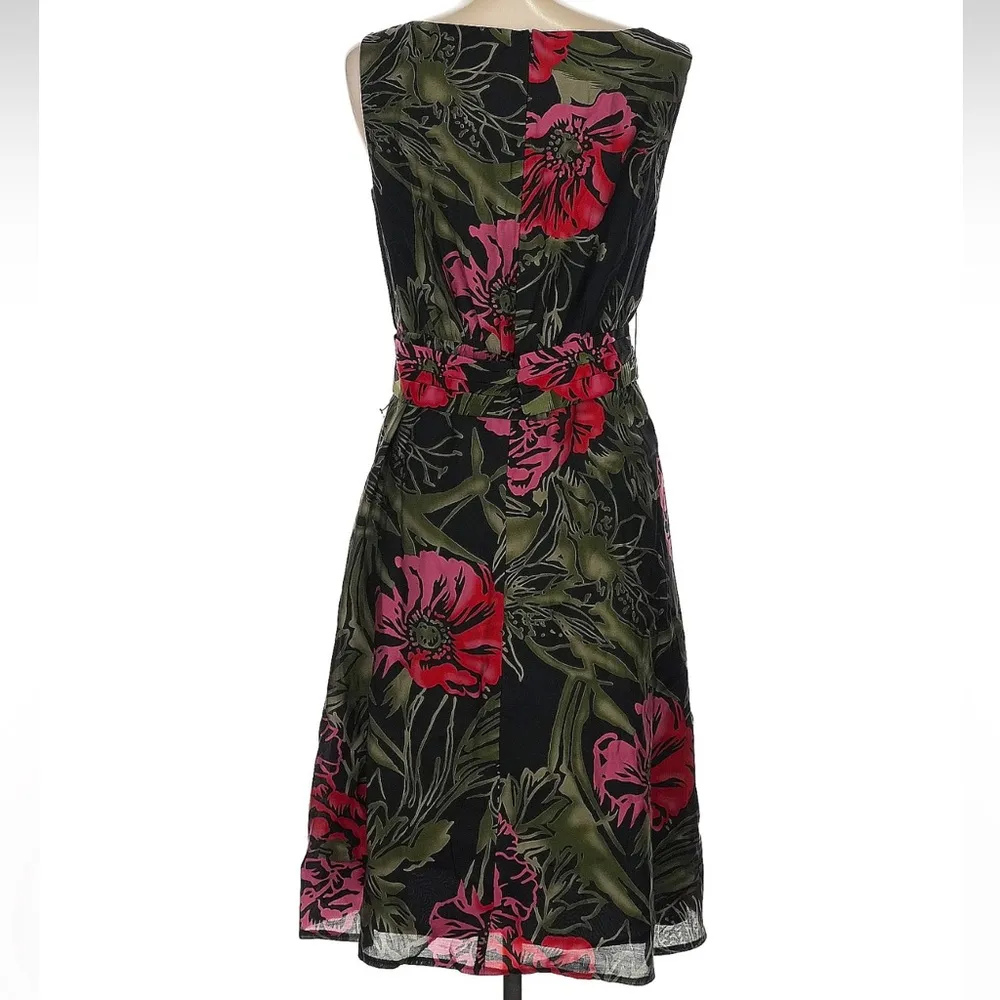Tahari Arthur Levine Women's Sleeveless Fit & Flare Floral Party Dress Size 8 - Image 2