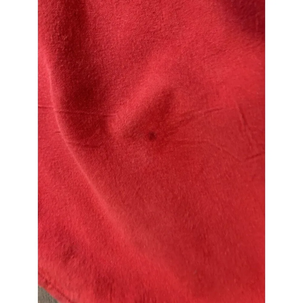 Vintage White Stag Red Cotton Capri Set L 12-14 Top & Pant Tropical Appliqué - Image 10