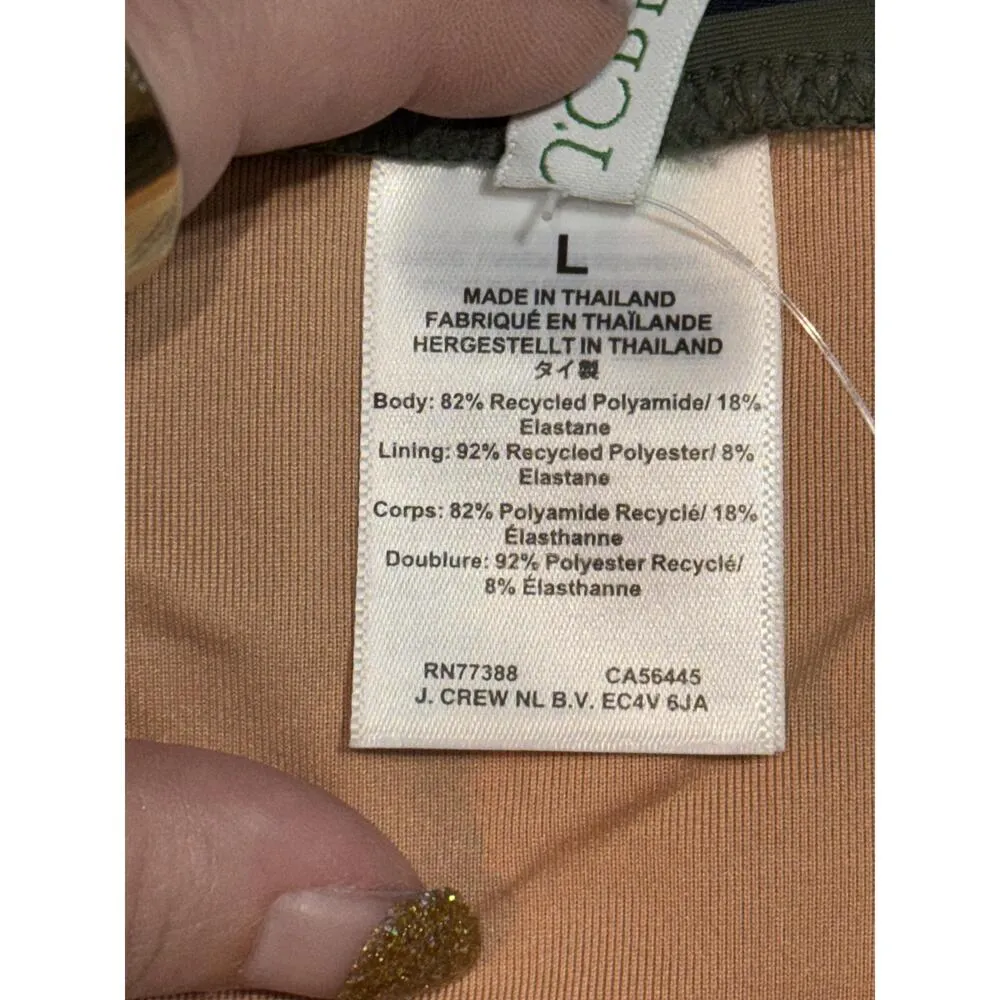 NWT J. Crew Heritage 1989 High-Leg Bikini Bottom BP209 Cool Cypress Green Size L - Image 9