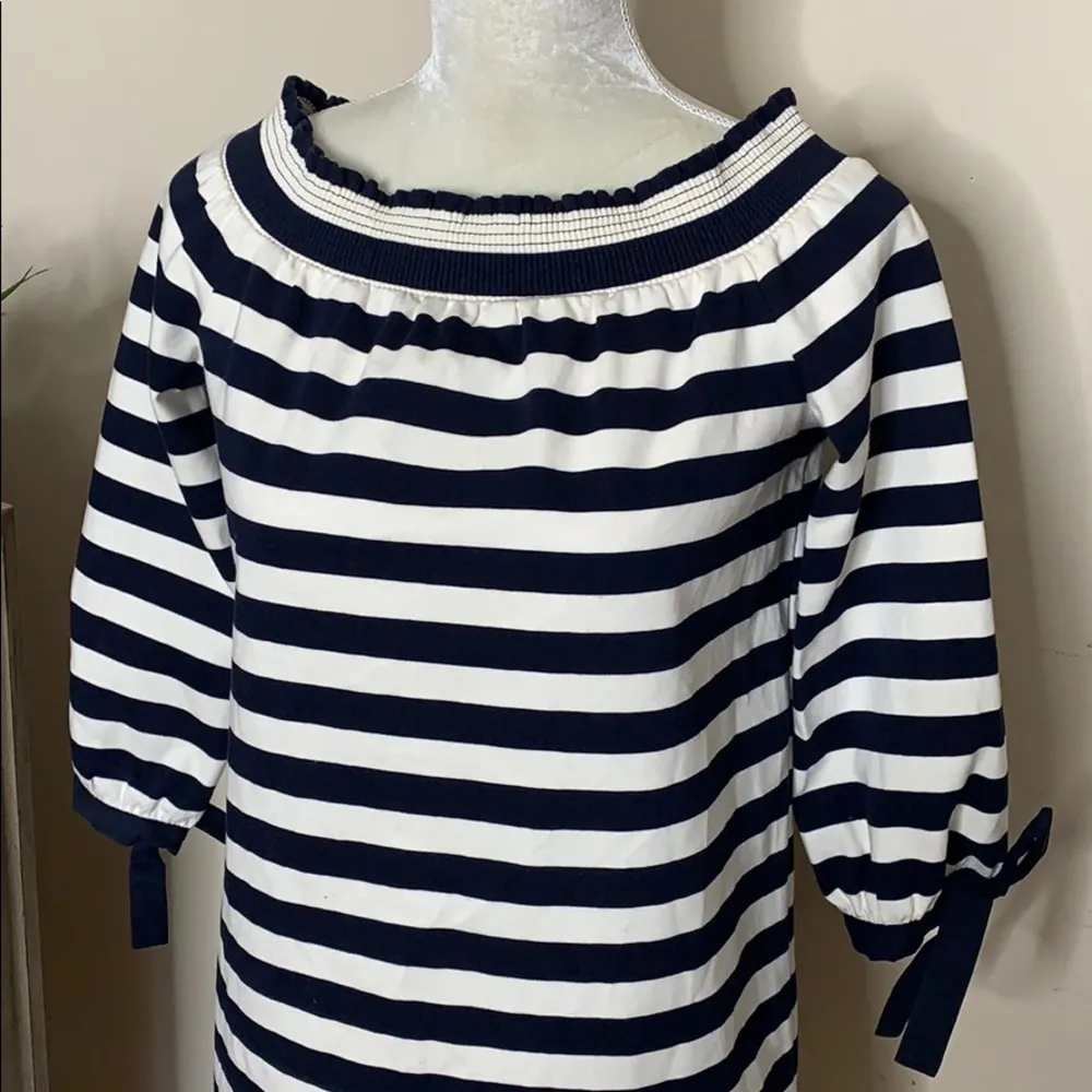 j.crew • striped off shoulder dress - Image 97