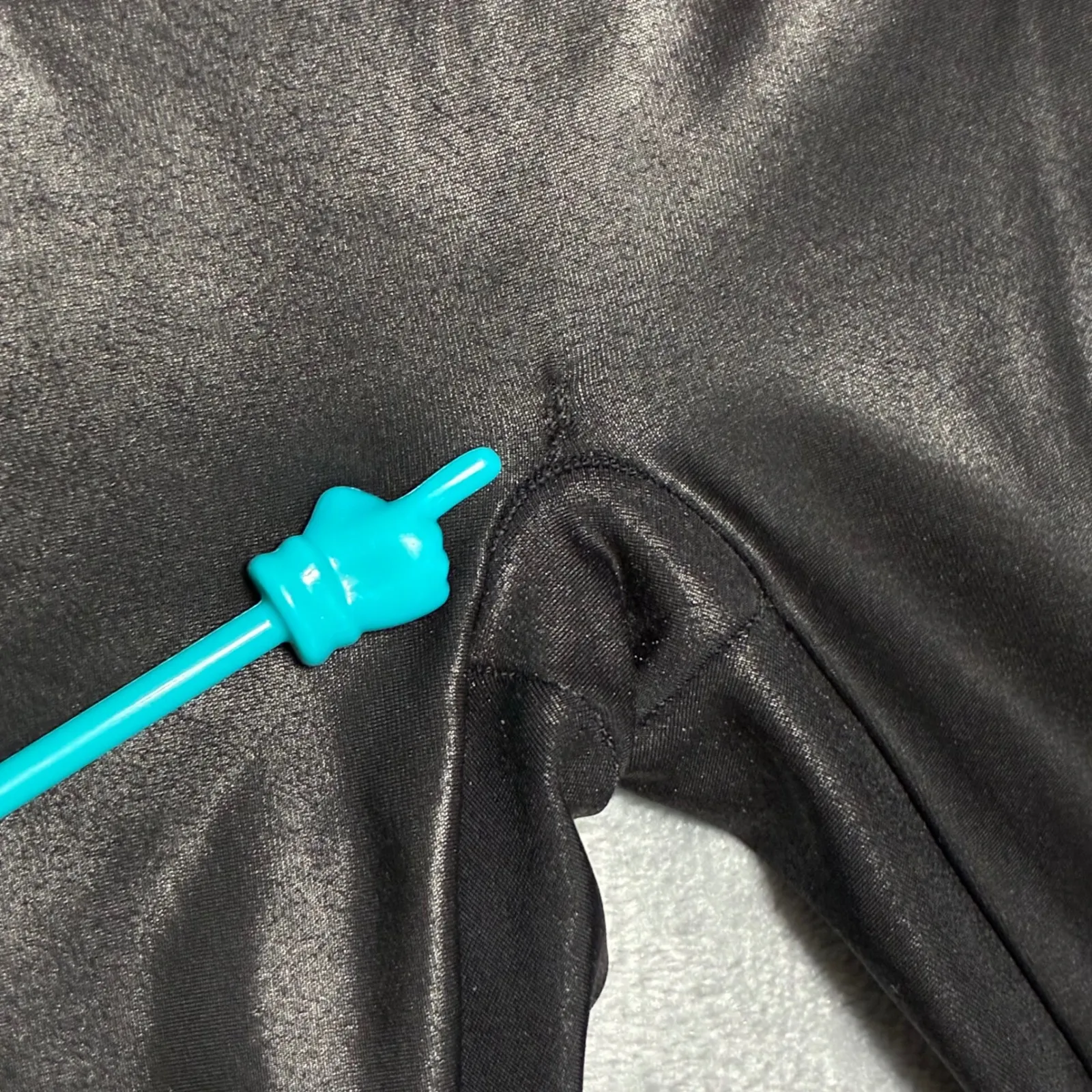 SPANX Faux Leather Shine High Waisted Leggings Women's M Black - Image 5