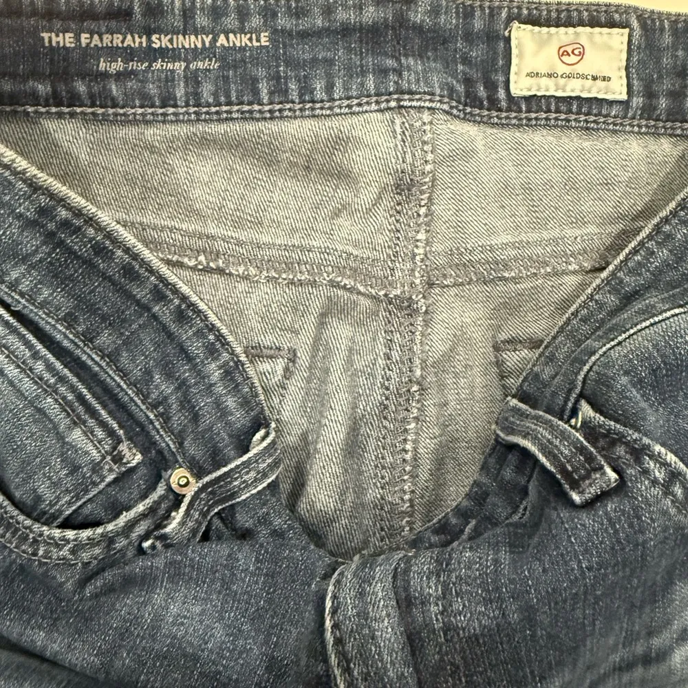 AG Adriano Goldschmied Farrah High Rise Skinny Ankle Jeans 26 Sirius Raw Hem - Image 7
