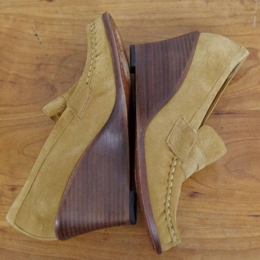 Kors, Michael Kors Suede Penny Loafer Wedges Size 8.5 M - Image 7