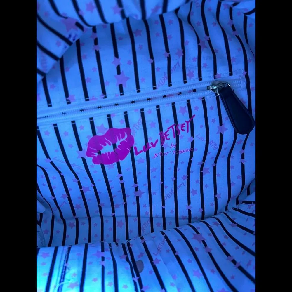 Betsy Johnson Luv Betsy Faux Fur Panda 15” Fur Backpack - Image 5