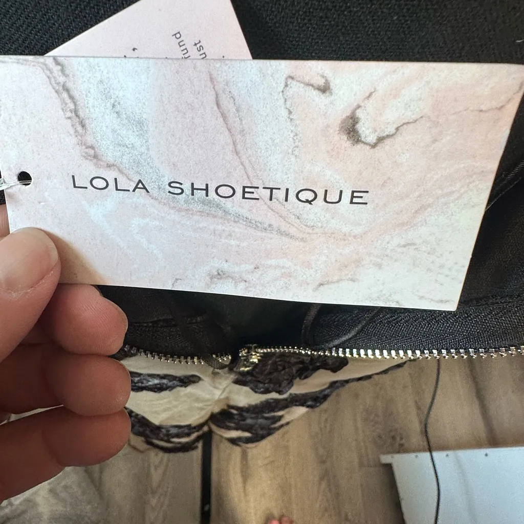 Luxxel Seduced Dress with Halter Top Bodysuit and Sheer‎ Floral Attached Skirt - Image 5