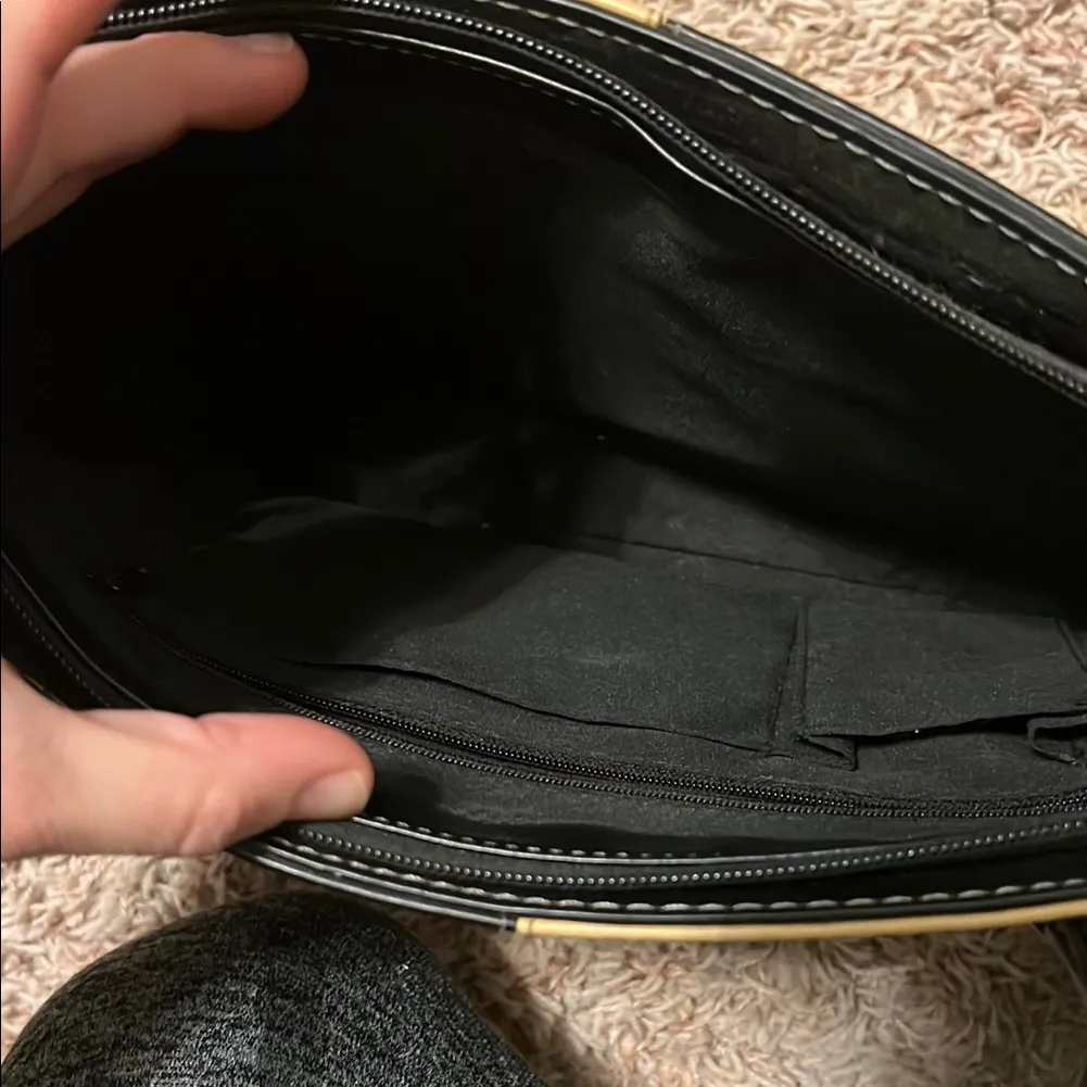 Vintage kate spade Black and Tan Checkered Shoulder Bag - Image 5