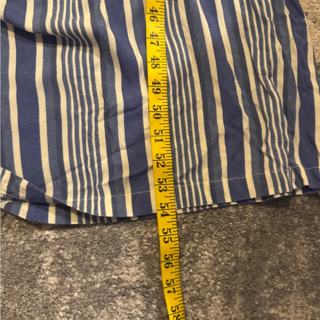 ECI Navy and White Striped Maxi Dress - Image 7