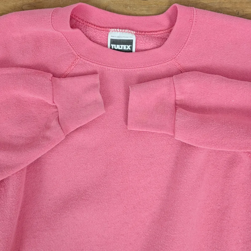Ladies' Vintage USA Made Pink Sweatshirt Medium - Image 3