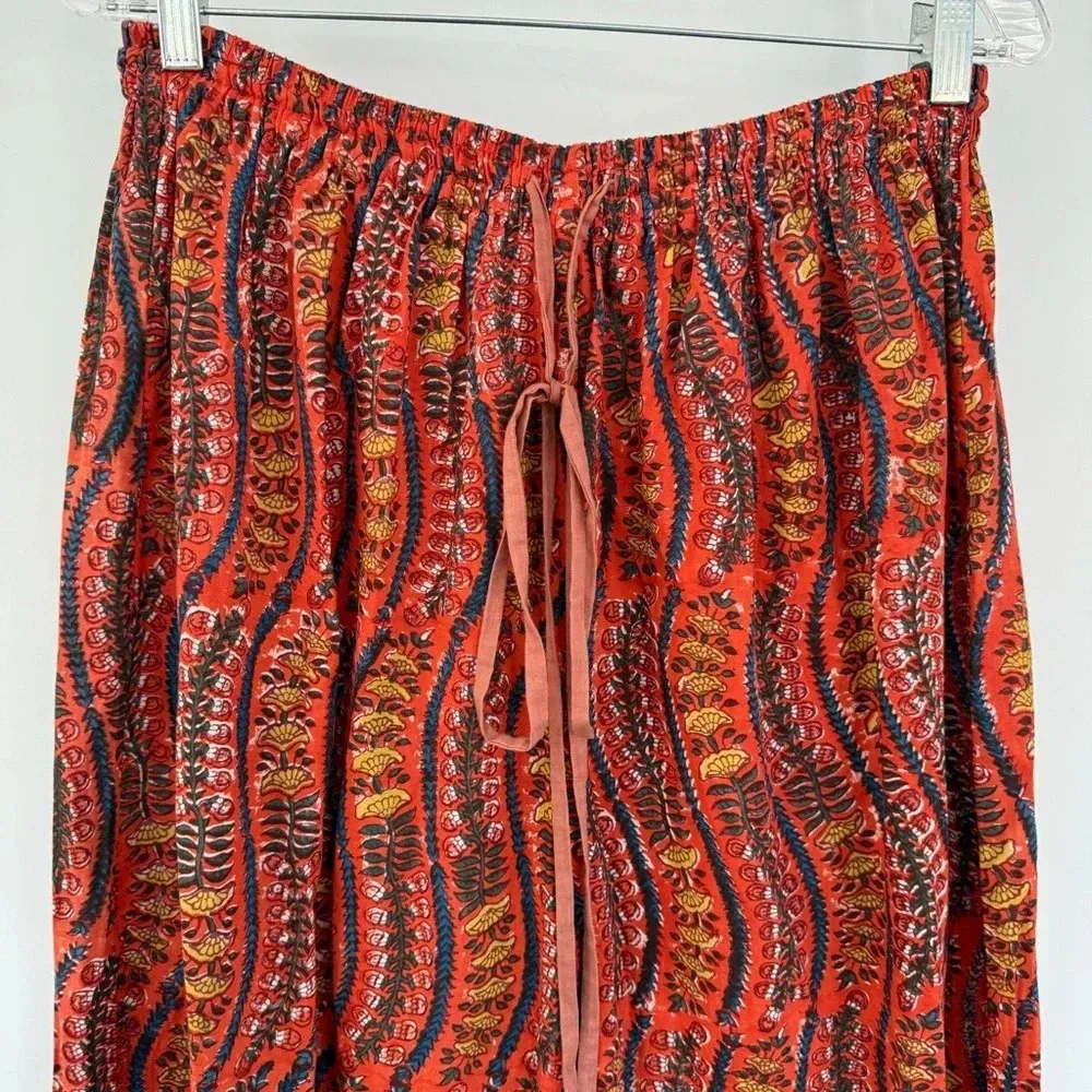 Alix Of Bohemia Women's Natalie Orange Pant, size XL‎ wide leg Red - Image 4