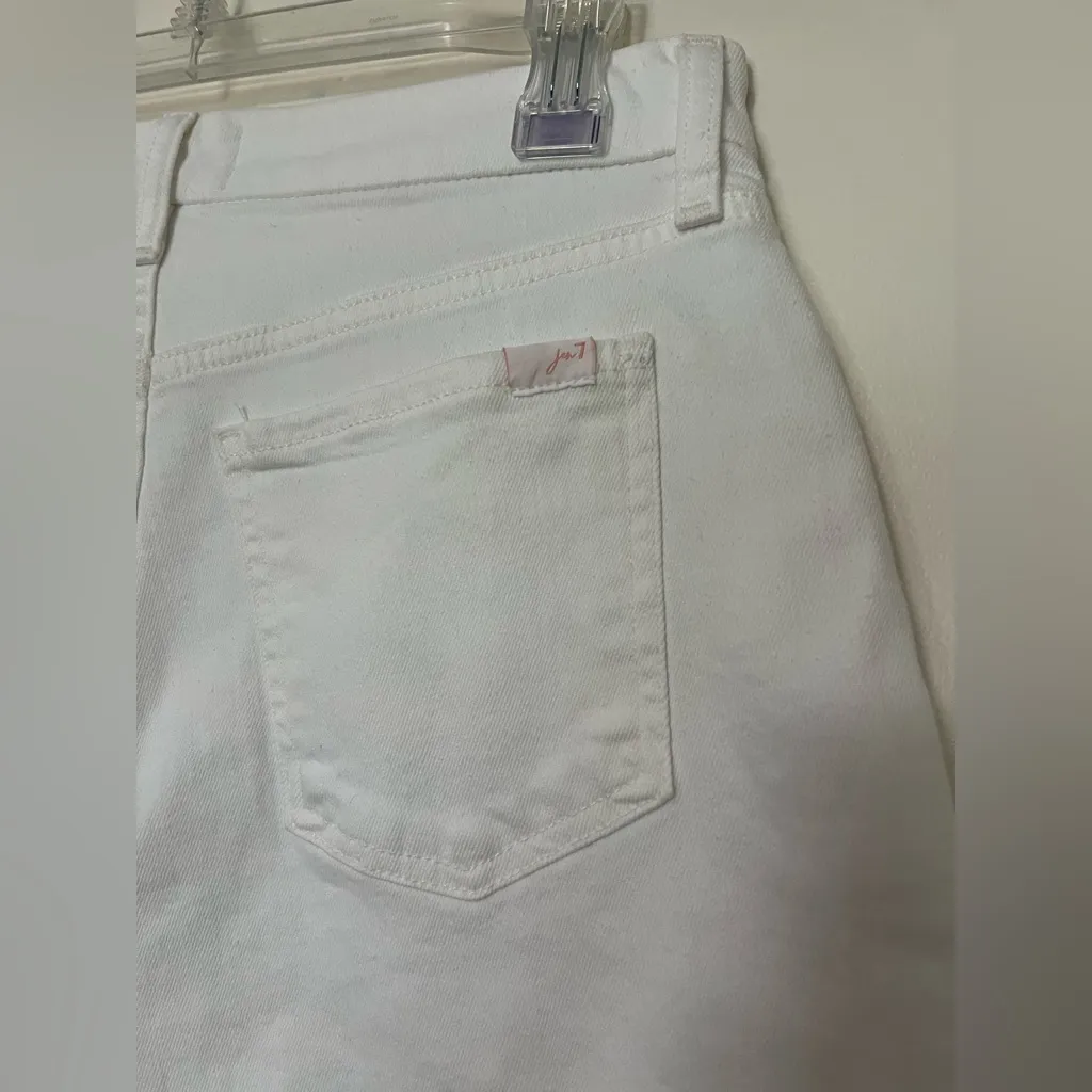 Jen 7 / 7 For‎ All Mankind Mid Roll White Denim Shorts - Image 5
