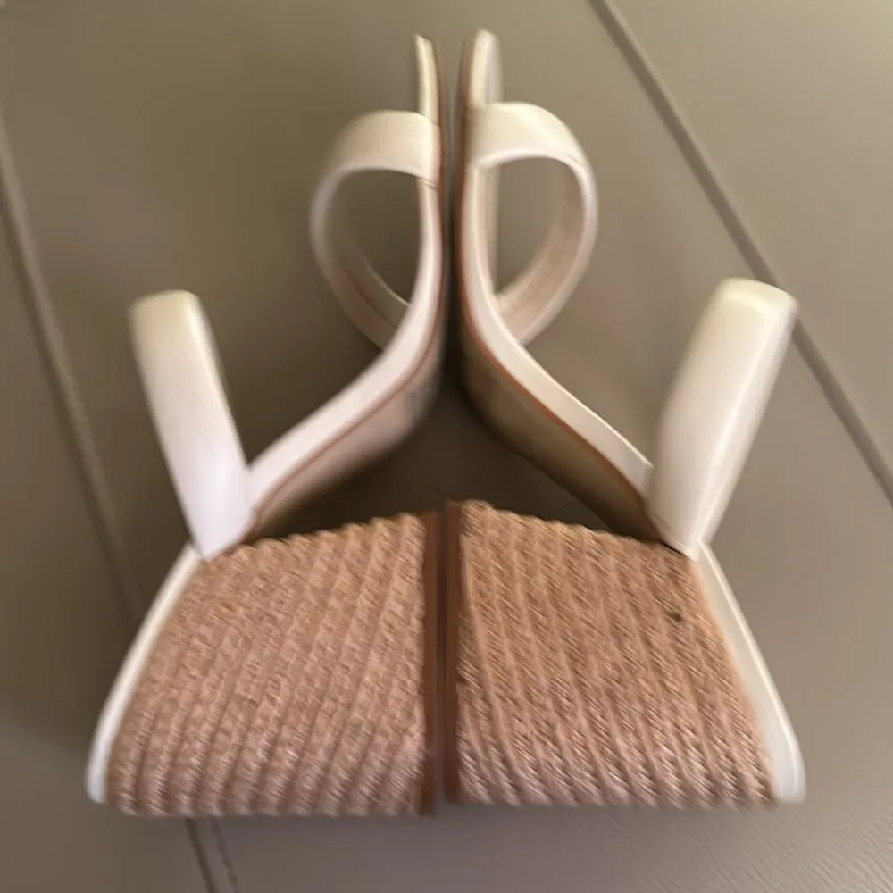 Steve Madden Marcella Rope Wedge Sandals Size 10M‎ Leather Slides - Image 6