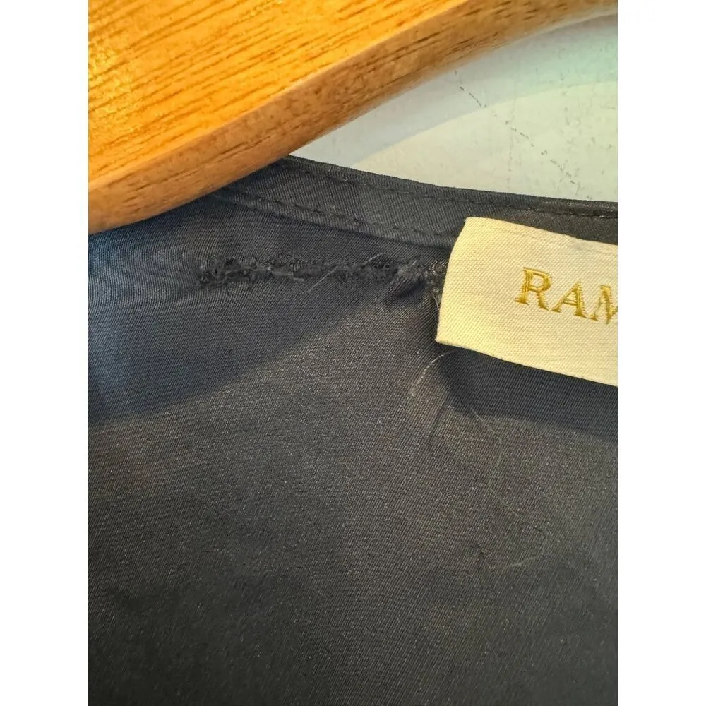 Ramy Brook Dress Women 00 Black Satin Rhinestone Embellished Foxy Mini‎ Cocktail - Image 13