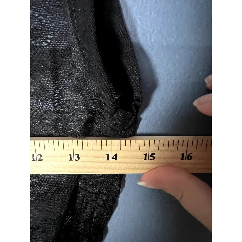 New Diabless Sheer Swimsuit Cover up Women's Size Med/Large Lace Feminine Fitted Black - Image 7