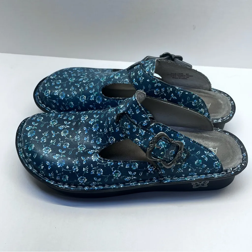 Alegria Blue Floral Slip-On Shoes - Image 8