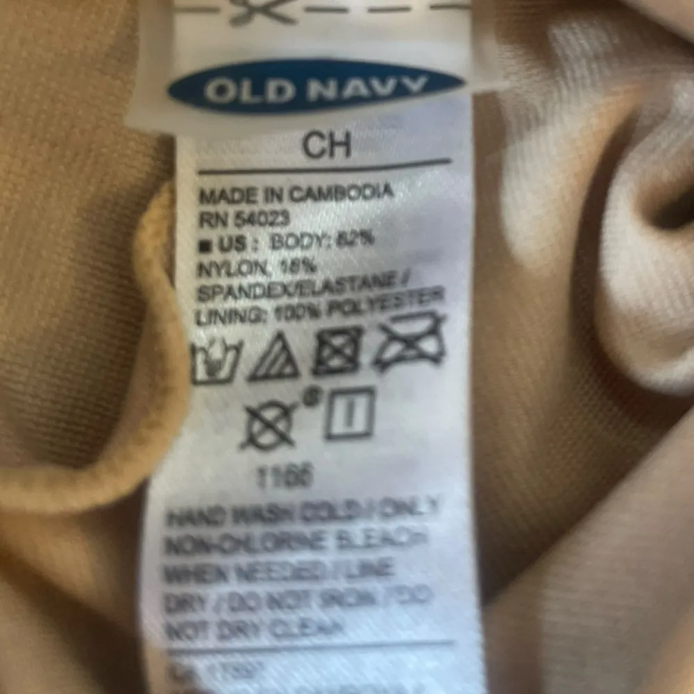 Old Navy One Shoulder High Waist Bikini Navy Blue White Polka Dots Size Small - Image 6