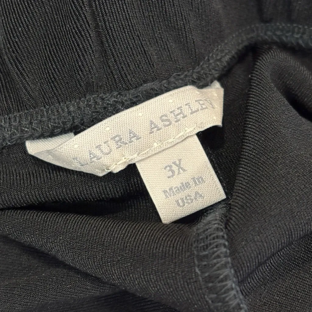 Laura Ashley Trip Ready Jet Black Tapered Pants Size 3X NWT Womens - Image 7